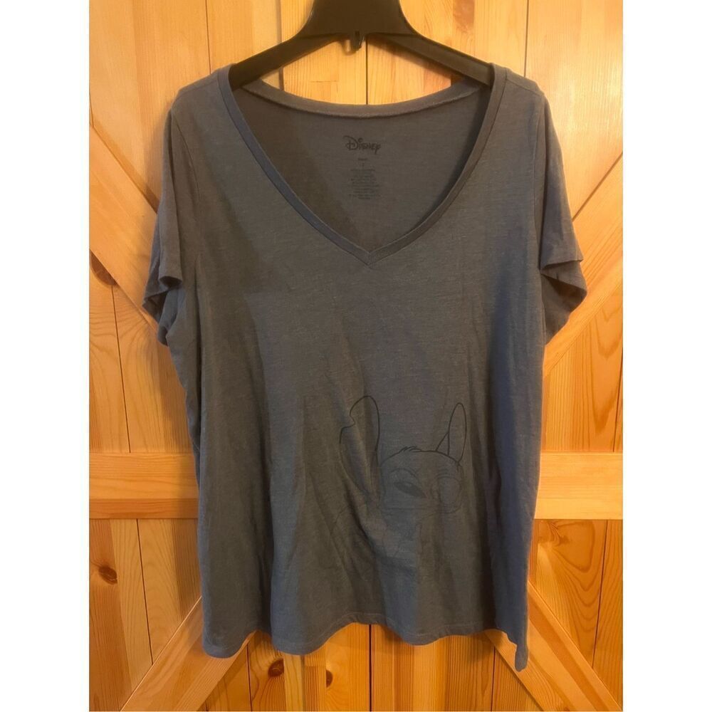 Disney Stitch Tee Shirt Womens 3 Short Sleeve Pullover (3281)